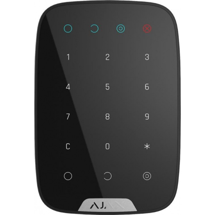 Бездротова сенсорна клавіатура Ajax KeyPad, jeweller, бездротовий, чорний