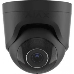 IP-Камера дротова Ajax TurretCam, 5мп, 2.8мм, Poe, True WDR, IP 65, ІЧ 35м, аудіо, кут огляду 100° до 110°, купольна, чорна