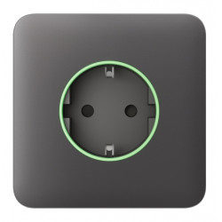 Передня панель для вбудованої розетки Ajax SoloCover for Outlet smart, Jeweler, бездротової, grey