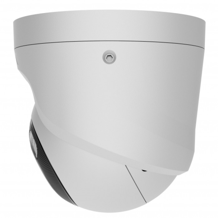 IP-Камера дротова Ajax TurretCam HL white, 8мп, 2.8мм, гібридне підсвічування IR 50м, білий Led 50м, Poe, True WDR, IP 65, ІЧ 50м, аудіо, кут огляду 100° до 110°, купольна, біла