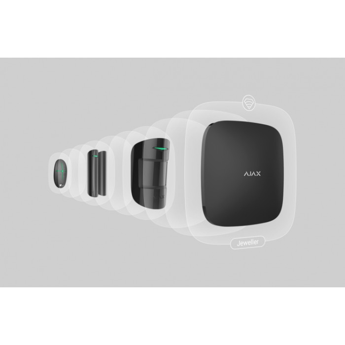 Комплект охоронної сигналізації Ajax StarterKit 2, hub2, motionprotect, doorprotect, spacecontrol, jeweller, бездротовий, чорний