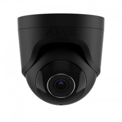 IP-Камера дротова Ajax TurretCam, 8мп, 2.8мм, Poe, True WDR, IP 65, ІЧ 35м, аудіо, кут огляду 100° до 110°, купольна, чорна