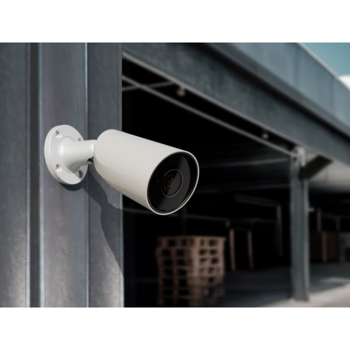 IP-Камера дротова Ajax BulletCam HL white, 5мп, 2.8мм, гібридне підсвічування IR 50м, білий Led 50м, Poe, True WDR, IP 65,  аудіо, кут огляду 100° до 110°, вулична, біла