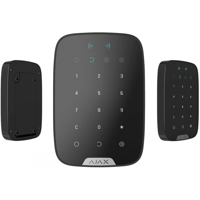 Бездротова сенсорна клавіатура Ajax Keypad Plus, jeweller, бездротовий, чорний (26077.83.BL1)