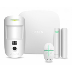 Комплект охоронної сигналізації Ajax HDR StarterKit Cam Plus, hub 2 plus, motioncam HDR, doorprotect, spacecontrol, jeweller, бездротовий, білий