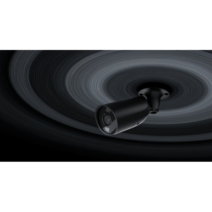 IP-Камера дротова Ajax BulletCam HL black, 5мп, 4мм, гібридне підсвічування IR 50м, білий Led 50м, Poe, True WDR, IP 65,  аудіо, кут огляду 75° до 85°, вулична, чорна