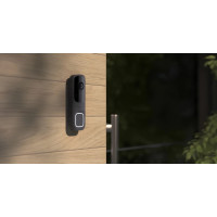 Відеодзвінок Ajax Doorbell, універсальне встановлення, 4 мп, 155° вертикальний 90° горизонтальний, іч 6м, дальнісь виявлення руху 4м, штучний інтелект, wi-fi, graphite