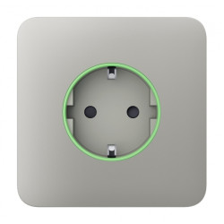 Передня панель для вбудованої розетки Ajax SoloCover for Outlet, Jeweler, бездротова, oyster