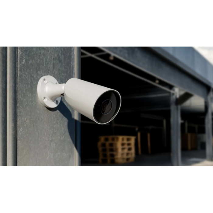 IP-Камера дротова Ajax BulletCam, 5мп, 4мм, Poe, True WDR, IP 65, ІЧ 35м, аудіо, кут огляду 75°до 85°, вулична, біла