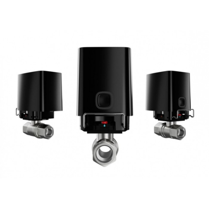 Розумний кульовий кран Ajax WaterStop 1/2" Jeweler, бездротовий, чорний