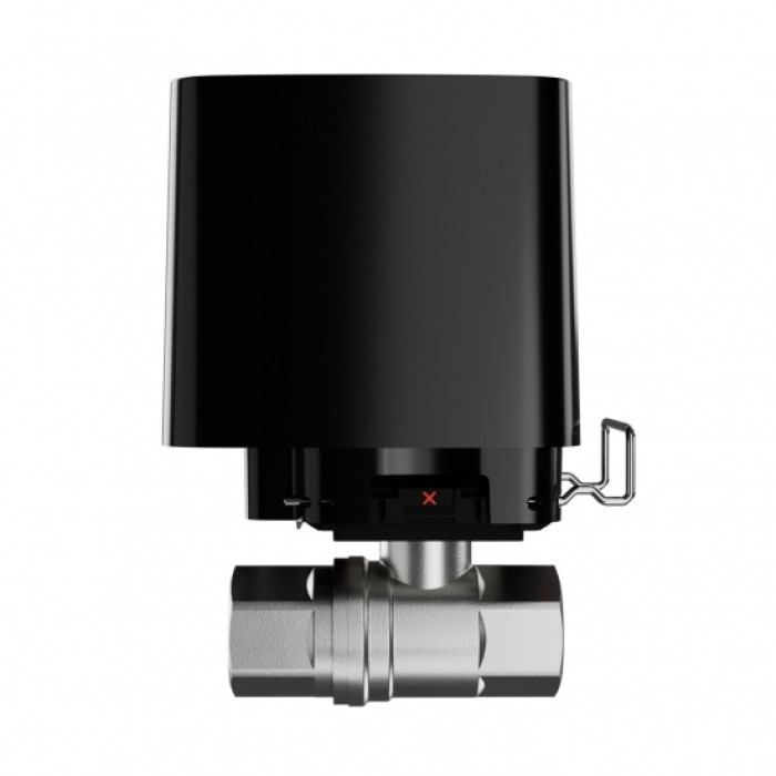 Розумний кульовий кран Ajax WaterStop 1/2" Jeweler, бездротовий, чорний