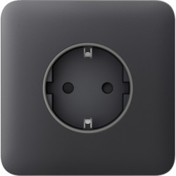 Передня панель для вбудованої розетки Ajax SoloCover for Outlet Basic, graphite