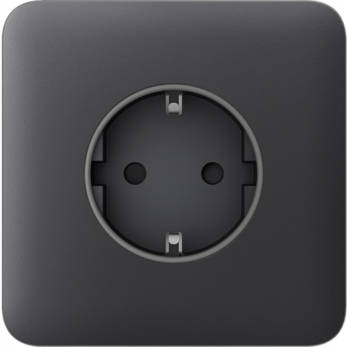 Передня панель для вбудованої розетки Ajax SoloCover for Outlet Basic, graphite