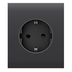 Центральна панель для вбудованої розетки Ajax CenterCover for Outlet Basic, graphite