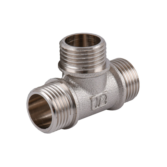 Тройник 1/2″ ЗЗЗ никелированный NT332S OPTIMUM