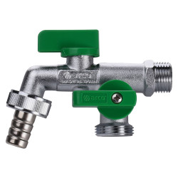 Кран ARCO шаровой для полива двойной 1/2″x3/4″x3/4″ 00472