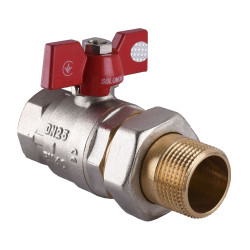 Кран шаровой прямой с американкой SOLOMON 1″ Усиленный 1042