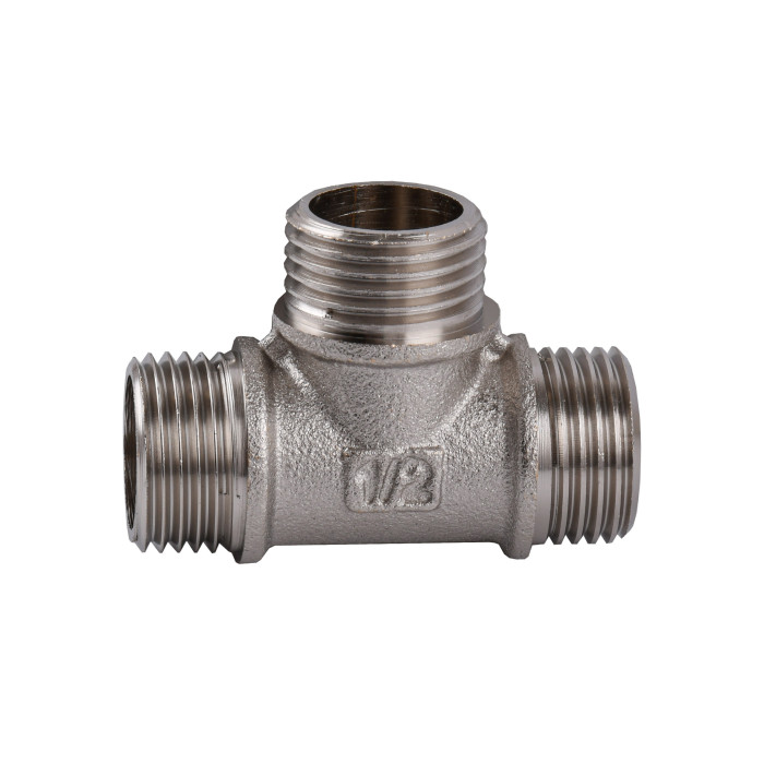 Тройник 1/2″ ЗЗЗ никелированный NT332S OPTIMUM