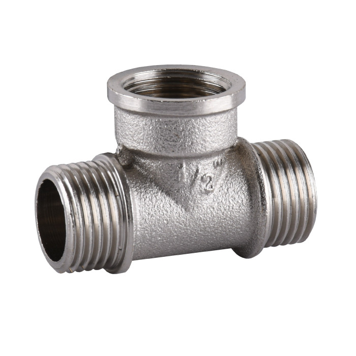 Тройник 1/2″ СВЗ никелированный А0215А(нк)