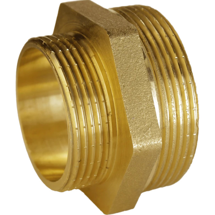 Ніпель редукційний 1 1/2″х1 1/4″ЗЗ латунний А0522А