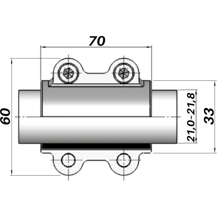 Ремонтний хомут DN15(21,0–21,8 мм) OBA AGAflex