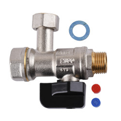 Кран шаровой котловый 1/2″ ARCO 150823 угловой с накидной гайкой with FILTER