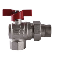 Кран шаровой угловой с американкой SELBA 3/4″ SL1543