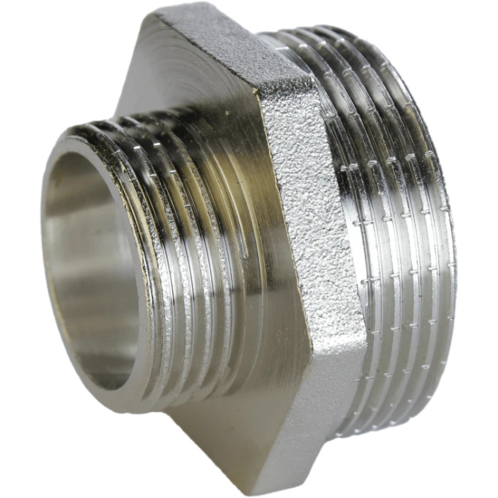 Ніпель редукційний 1 1/2″х 1″ЗЗ нікельований А0509А(нк)