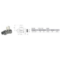 Кран для радіатора прямий ARCO   1/2″  під ключ 507265