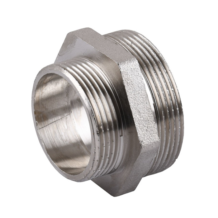 Ніпель редукційний 1 1/2″х 1″ЗЗ нікельований А0509А(нк)