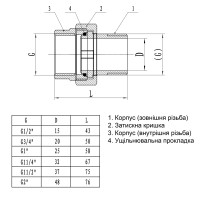 Згін-американка прямий PROFESSIONAL  2″ НІКЕЛЬ QP160