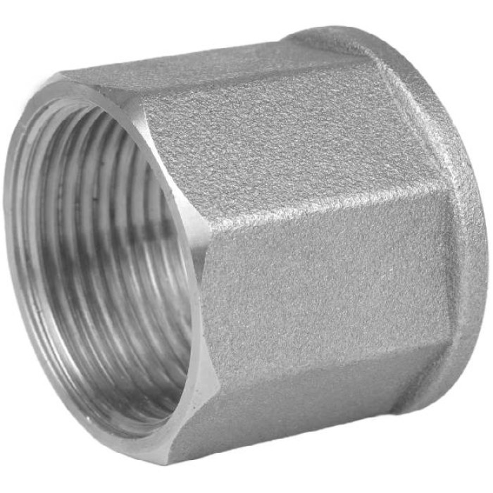 Муфта 1 1/2″ВВ нікельована восьмигранна А0355А(нк)