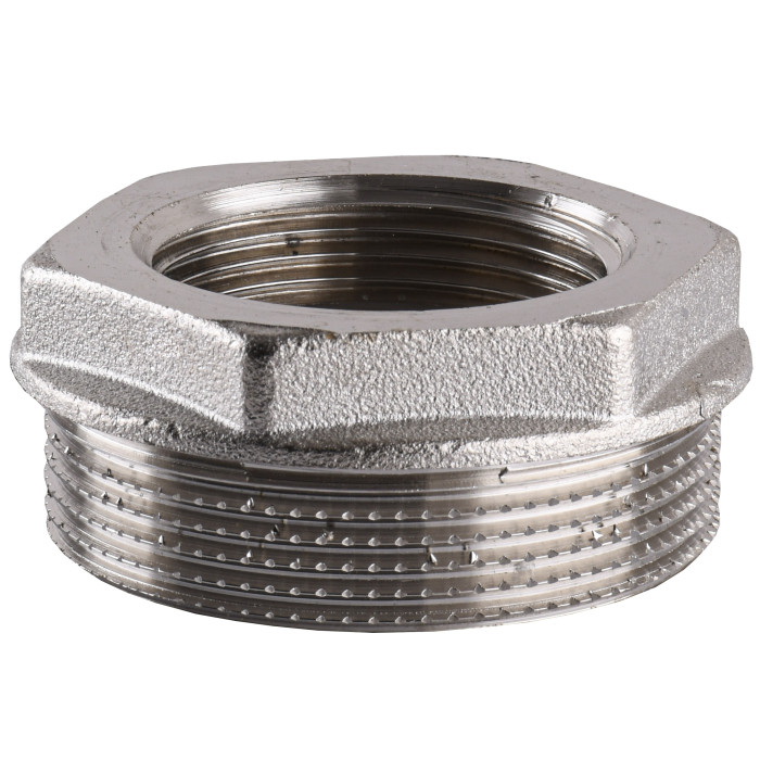 Футорка 2″х 1 1/4″ЗВ никелированная А0756А(нк)