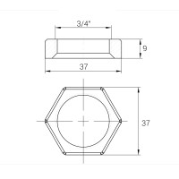 Контргайка 3/4″ В латунная А1202А