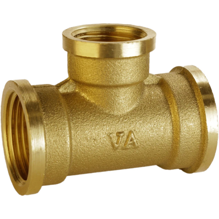 Трійник редукційний 3/4″х1/2″х3/4″ВВВ латунний А0212А