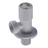 Кран кутовий кераміка SOLOMON EXCLUSIVE 1/2″X3/4″ 989 WW (White/White) ( 1шт.)