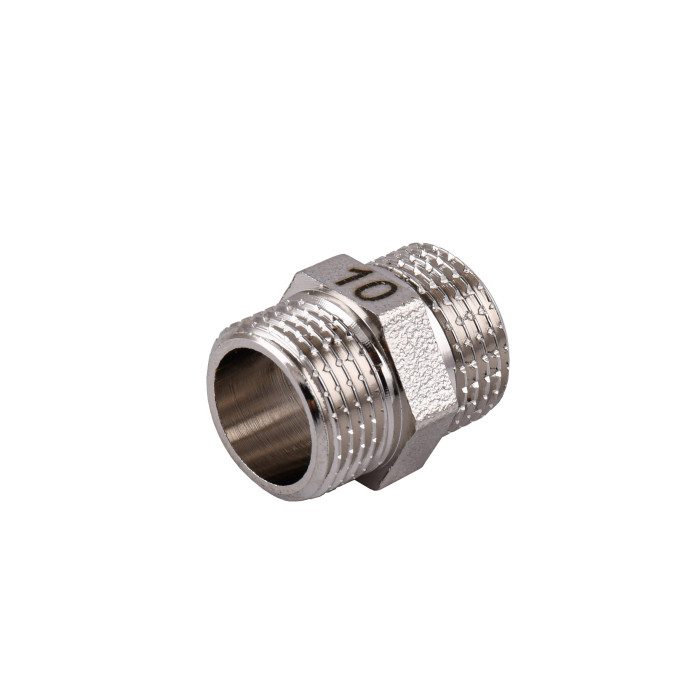 Ниппель 3/8″ ЗЗ никелированный под прокладку NN222G OPTIMUM