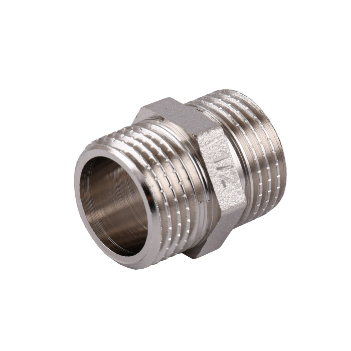 Ниппель 1/2″ ЗЗ никелированный под прокладку NN332G OPTIMUM