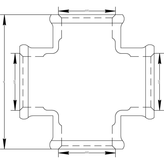 Хрестовина VIEGA 3180  3/4″ ВВВВ (320621)