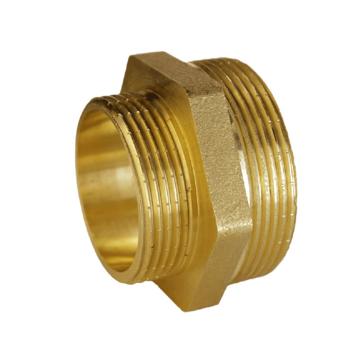 Ніпель редукційний 2″х1 1/2″ЗЗ латунний 520Б