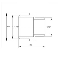 Ніпель редукційний 1 1/2″х 3/4″ЗЗ нікельований А0510А(нк)