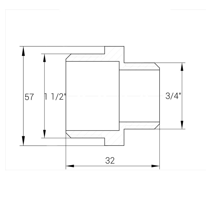 Ніпель редукційний 1 1/2″х 3/4″ЗЗ нікельований А0510А(нк)