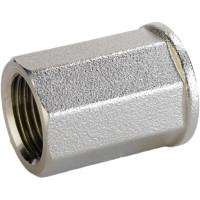 Муфта 3/4″ВВ нікельована восьмигранна А0352А(нк)