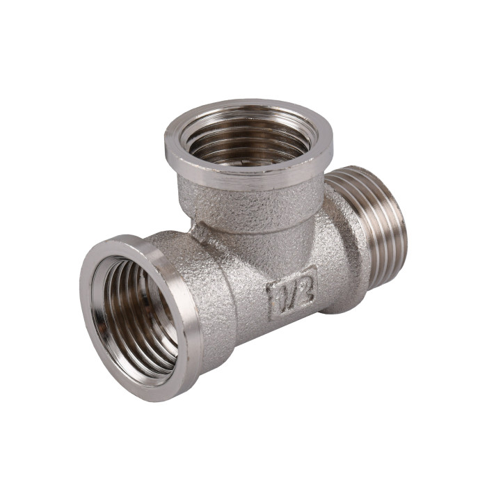 Тройник 1/2″ ВВЗ никелированный NT334S OPTIMUM