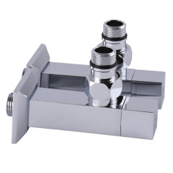 Набір Кран напівобертовий кутовий з американкою SOLOMON LUX 1/2″ CUBE CHROM 8888 (1уп.)