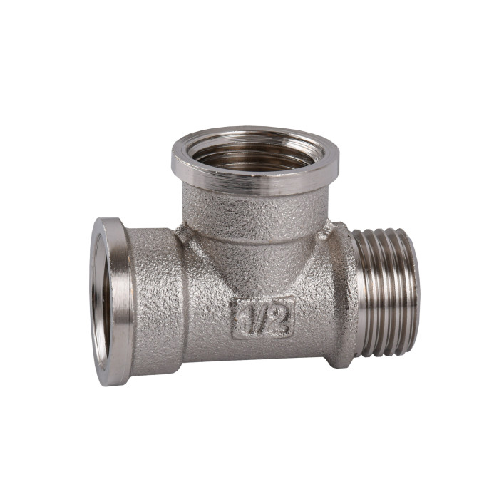 Тройник 1/2″ ВВЗ никелированный NT334S OPTIMUM