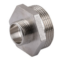 Ниппель редукционный 1 1/4″х 3/4″ЗЗ никелированный А0593А(нк)