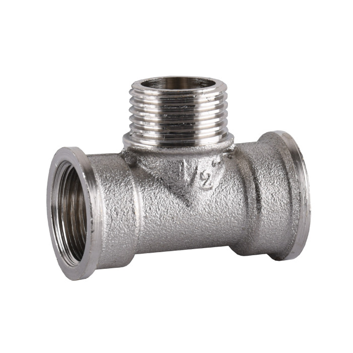 Тройник 1/2″ВЗВ никелированный А0211А(нк)