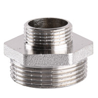 Ниппель редукционный 1 1/4″х 3/4″ЗЗ никелированный А0593А(нк)