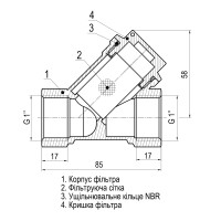 Фильтр грубой очистки SELBA 1″ SL1512